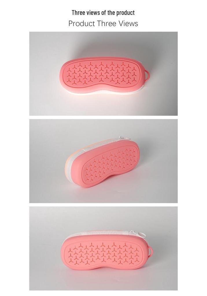 Portable Silicone Goggle Case with Double-Sided Ventilation Holes and Spacious Capacity, Featuring a Fashionable Handle.