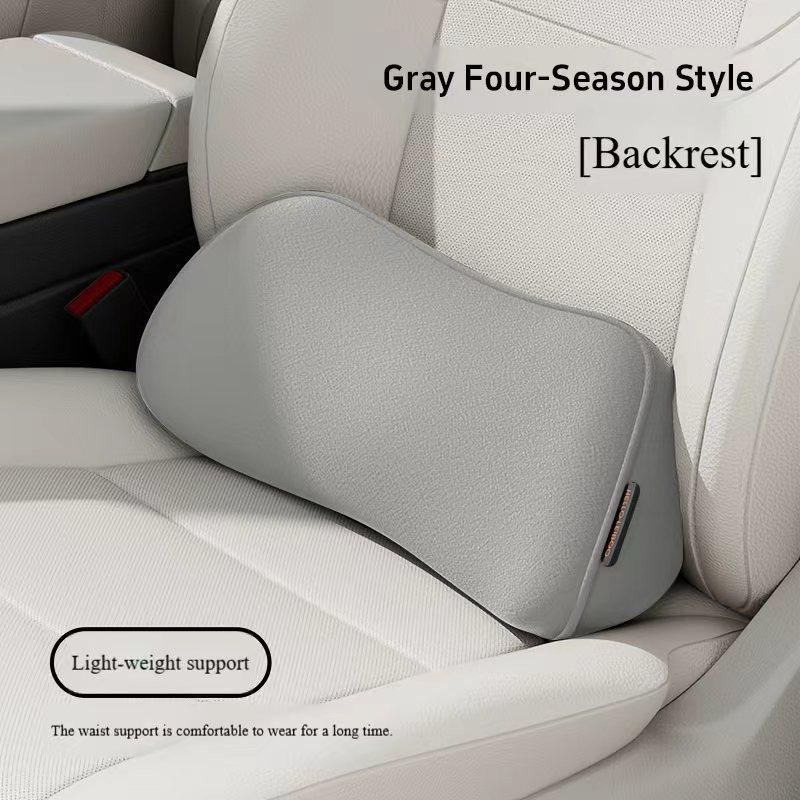 Car Seat Pillow Memory Foam Lumbar Support Breathable Back Protector Suitable for Office Chairs and Car Interior Accessories