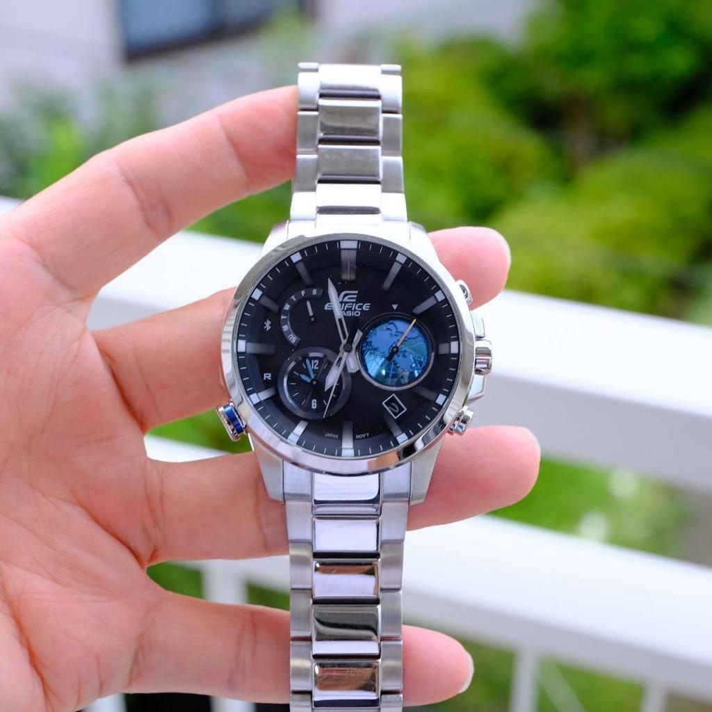 Used Operating CASIO EDIFICE EQB-600D Men's Watch Solar Beautiful Condition