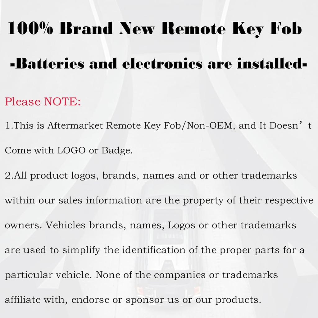 MechanMagic Key Fob Replacement Compatible for Jeep Grand Cherokee 2014- Proximity Smart Key Car Keyless Entry Remote Control Remote Start