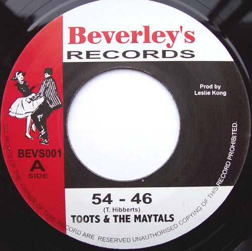7inch Record TOOTS & THE MAYTALS - 54 - 46 / Pressure Drop BEVS001 Beverley's Reco 2003 UK Reggae, Ska & Dub Used