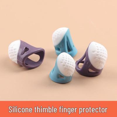 Hitzebeständiger Silikon-Fingerschutz-Fingerhut - Rutschfester, verschleißfester Nadelzieher zum Handnähen