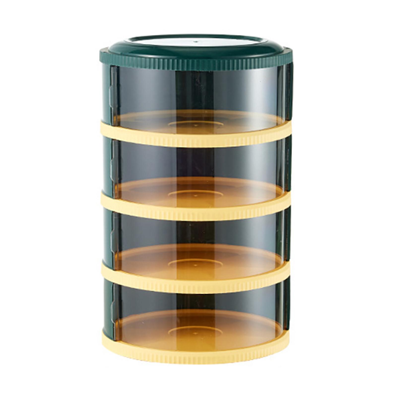 

4-Layers Dish Cover Stackable Dining Table Leftover Box Food Insulation Dish Cover зелёный