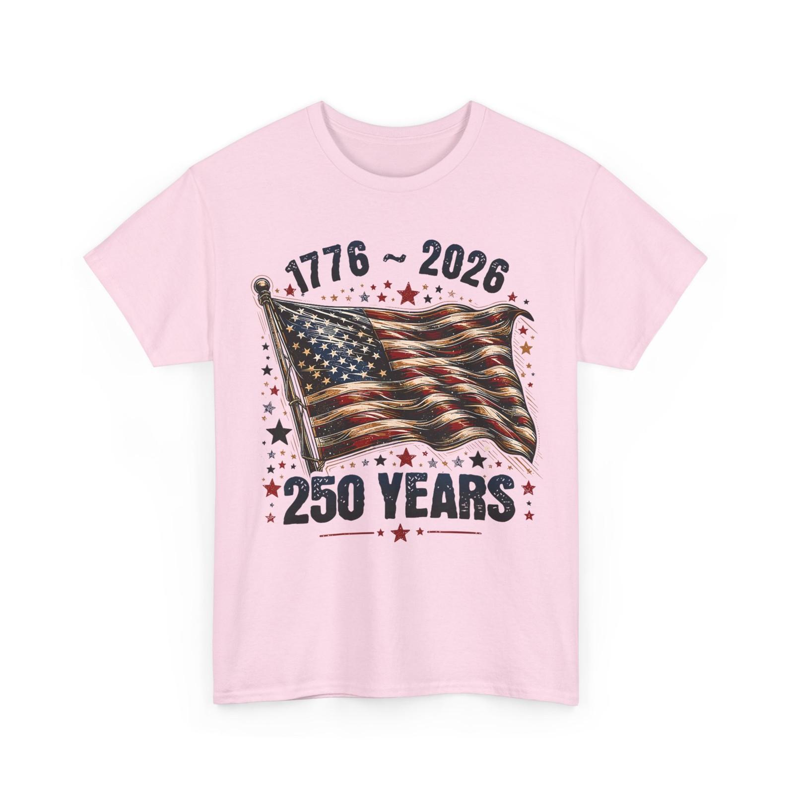250th Anniversary Shirt, American Flag Stars 1776-2026 250th Birthday Shirt M