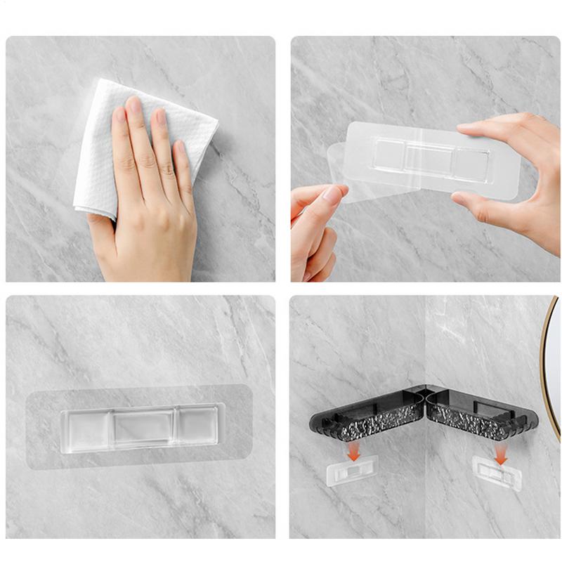 Corner Shower Shelves Waterproof Adhesive Rack Bathroom Shower Organizer Storage For Indoor Kitchen Living Room Countertop