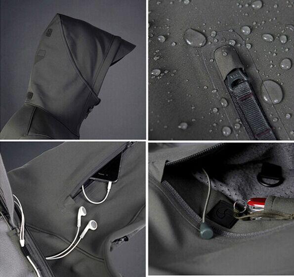 Men's Autumn and Winter Warm Outdoor Tactical Suit Overalls Suit Warm Jacket + Trousers 2-piece Set