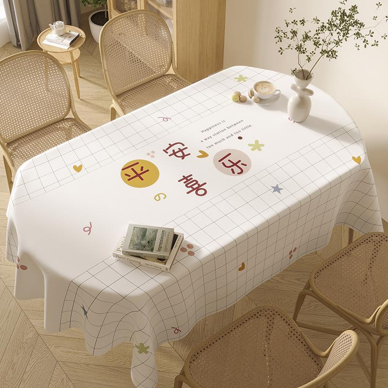 Small Fresh Internet Celebrity Tablecloth Waterproof, Oil-Proof And Scalding Leave-In Cartoon Dining Table Cloth Tablecloth Coffee Table Cloth