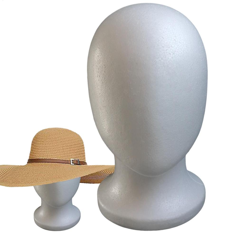 Female Styrofoam Mannequin Manikin Head Model Faceless Cosmetics Display Stand For Hair Travel Salon Hairpieces Model Hats Style