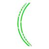 Foliatec Neon Green Rim Sticker
