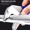 6/8inch Adjustable Wrench with Extra Wide Jaw Opening Wrench Metric/SAE Scales Cr V Steel for Tight Spaces