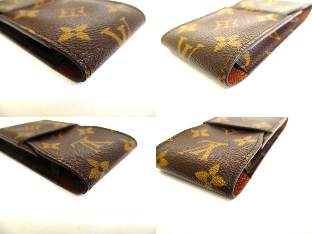 Authentic LOUIS VUITTON Monogram Leather Brown Cigarette Cases #b136  Seller refurbished