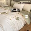 Four-piece Set of Pure Cotton Bedding Light Luxury, Skin-friendly and Comfortable Washed Sheets Quilt Covers Pillowcases.