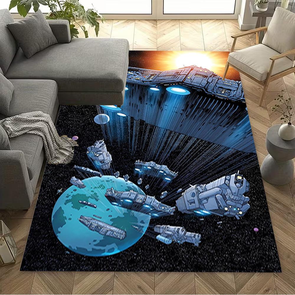 1pc Star Wars space station themed home carpet non-slip design for office decor gift living room bedroom