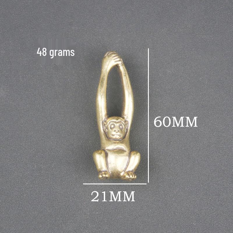 

Креативный брелок-подвеска из латуни в виде знака зодиака Обезьяны - Украшение для сумки