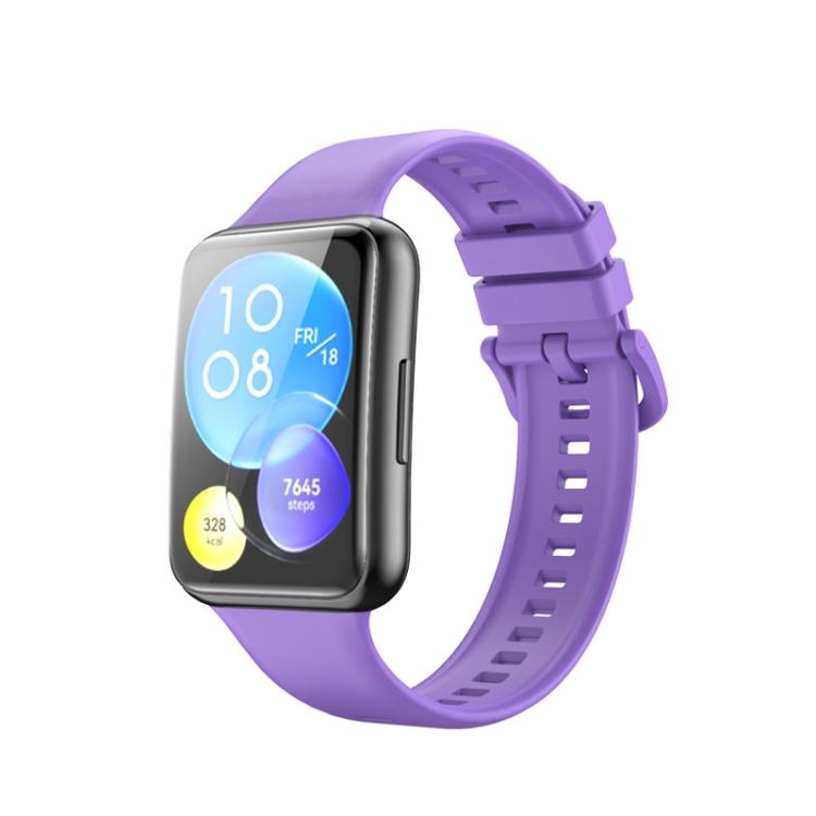 

For Huawei Watch Fit 2 Solid Color Silicone Watch Band For Huawei Watch Fit 2 фіолетовий