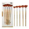 Nylon Hair Fan Brush Set for Gouache, Watercolor, Acrylic, and Oil Paint