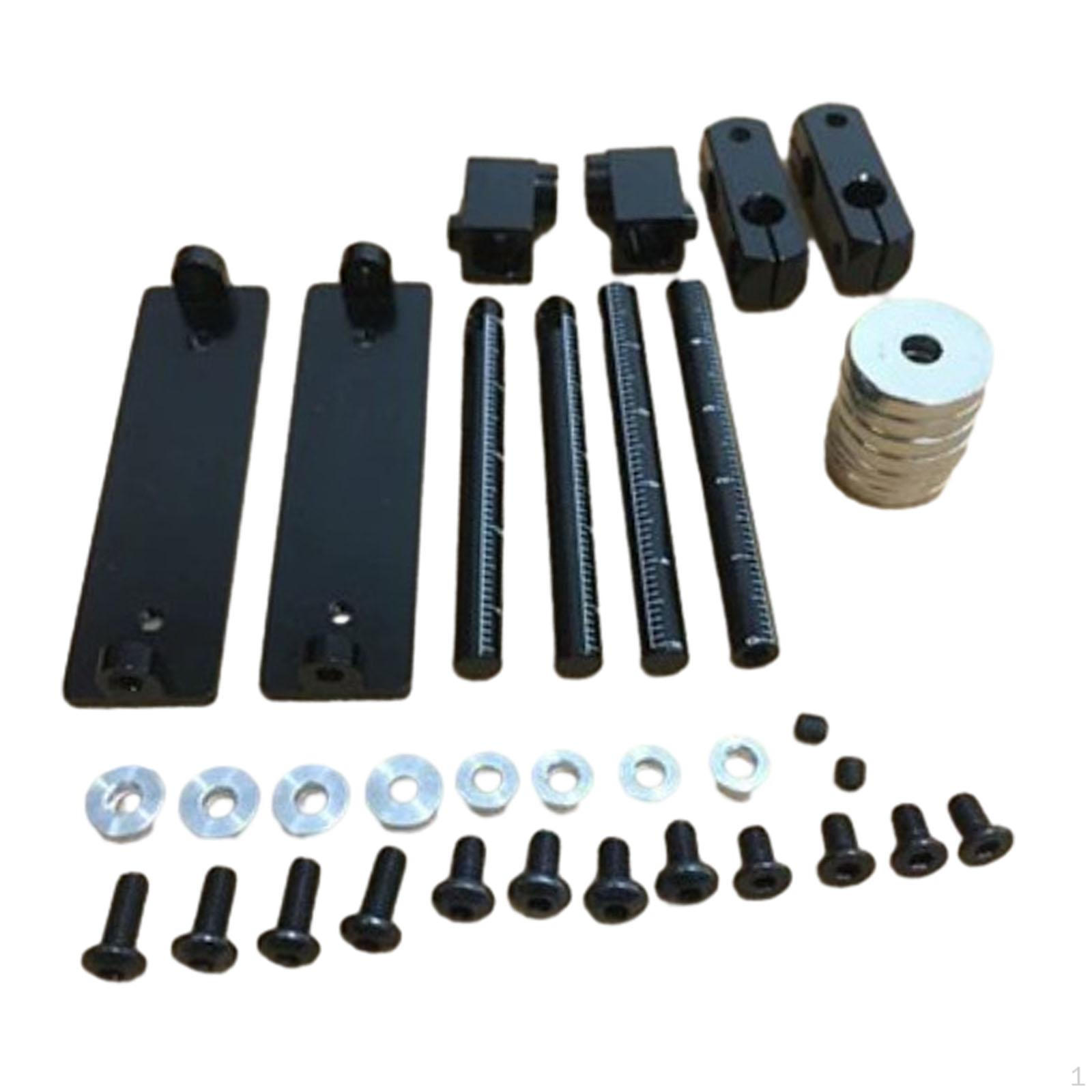 

1/10 RC Adjustable Body Post Mount Kit Aluminum Alloy Parts for 416 чорний