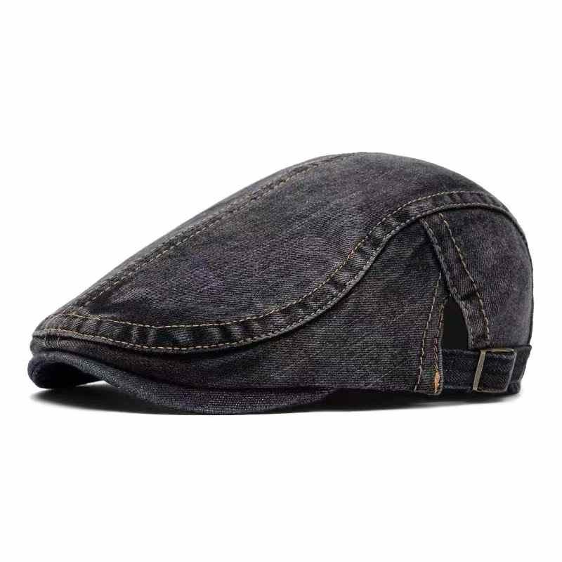 Vintage Washed Denim Korean Style Unisex Beret - Winter Sunshade Hat for Outdoor Sports (Women/Men) Berets Solid Color Casual