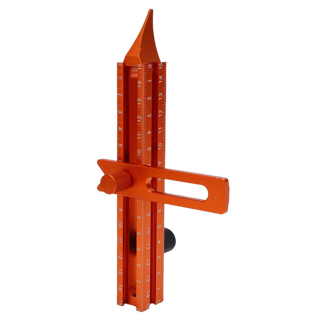 Magnet 4 Sided Scale Scribing Tool Leveling Ruler with Magnet Base Multi Purpose Woodworking Marking Tool for Carpentry