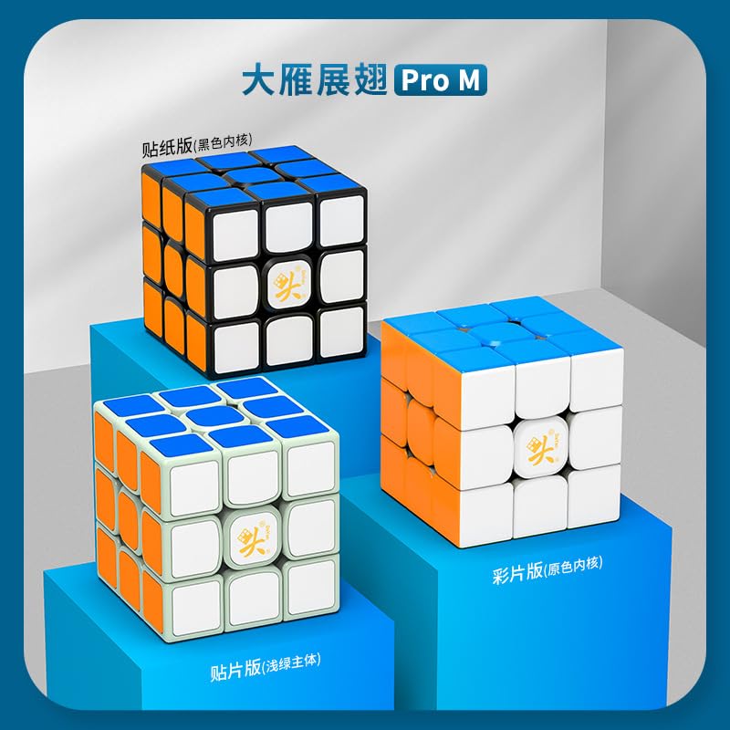 DaYan 3x3x3 Magic Cube with Magic Cube for Smooth Color 3D Puzzle DaYan ZhanChi Pro M Built-in Magnets, Competitions, Rotation, World-Class Scheme,