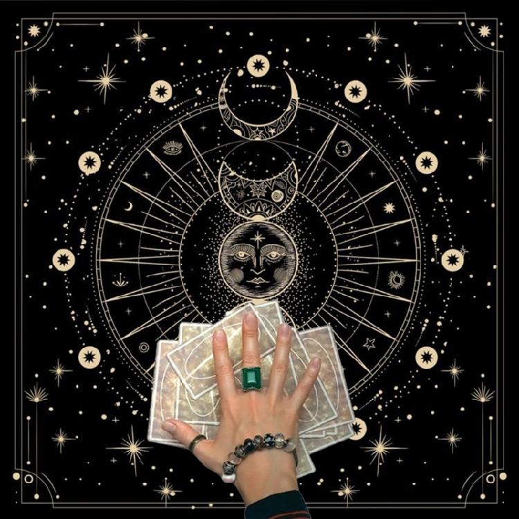 

Square Shape Pendulum Mat Altar Tablecloth Board Game Card Pad Rune Table Cloth 50x50cm