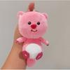 Adorable Beaver Plush Toy Loopy Soft And Short Plush Keychain 14cm Diy Hair Clip