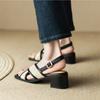 Ladies Shoes on Sale 2024 New Fashion Buckle Women's Sandals Summer Solid Outdoor Flat Casual Women Beach Sandalias Zapatos