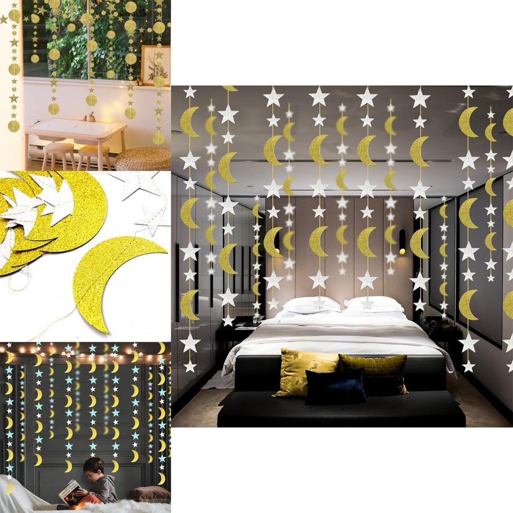 Wunderschön gefertigter Mond-Stern-Wandbehang. Verschönern Sie jeden Raum mit dieser trendigen Dekoration!