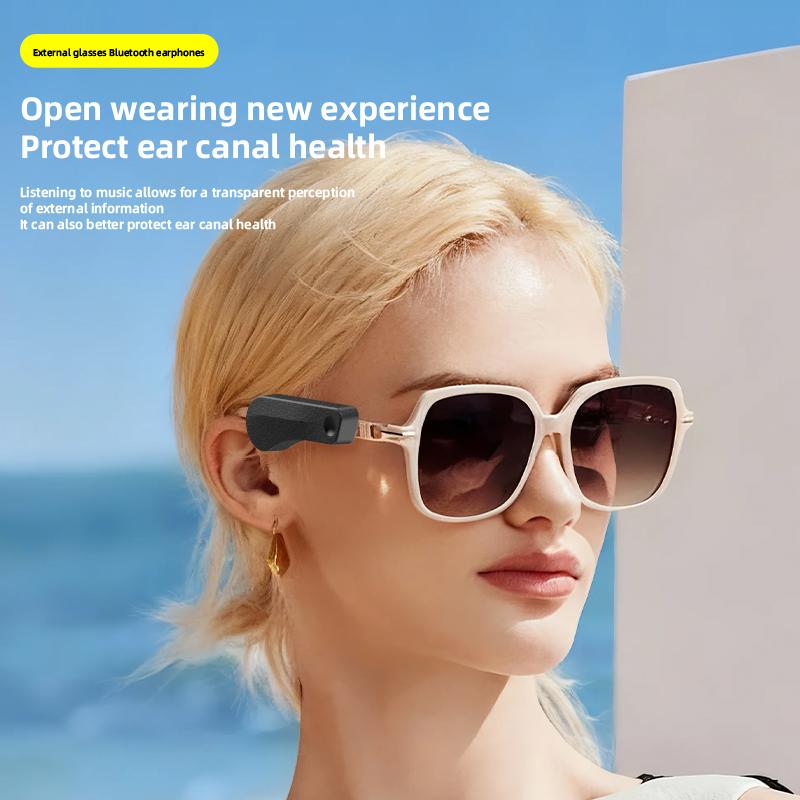 Wireless Headphones for External Glasses Headphones Bluetooth 5.3 Stereo Headset Noise Reduce Handsfree Call Touch Headset