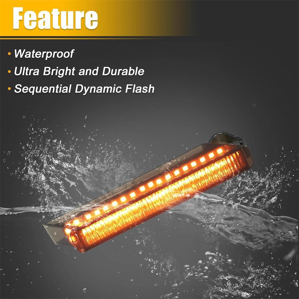 2Pcs LED Under Side Mirror Sequential Turn Signal Light For Ford F-150 2004-2014