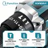Yofidra 60N.M L 25+3 Torque Electric Impact Dril Cordless Electric Screwdriver With 32/53PCS Tool Kit Power Tool For 21V Battery