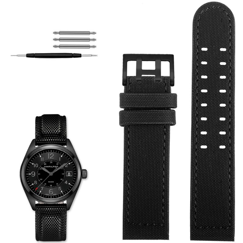 For Hamilton Khaki Field Watch H760250/h77616533/h70605963 H68201993 Watch Strap Genuine Leather Nylon Men Watch Band 20mm 22mm