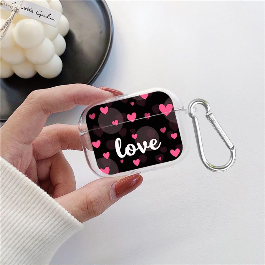 Color Heart Love Clear Earphone Cases Cover Case For Airpods 1 Pro2 Pro3 2 Pro 4 3