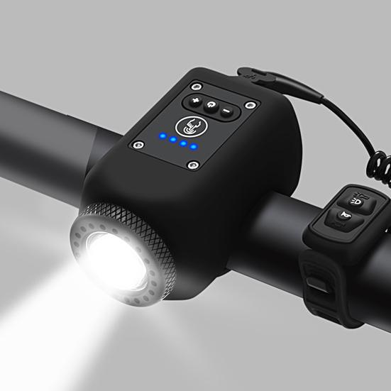 Lanterna Bicicletă Luminozitate Ridicată Încărcare USB Impermeabilă Ecran Tactil LED Lumină Față Bicicletă Montană Far Claxon pentru Ciclism în Aer Liber