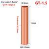 100Pcs Hole Passing GT Copper Terminal Connecting Tube GT Sleeve Tube  Terminal Block