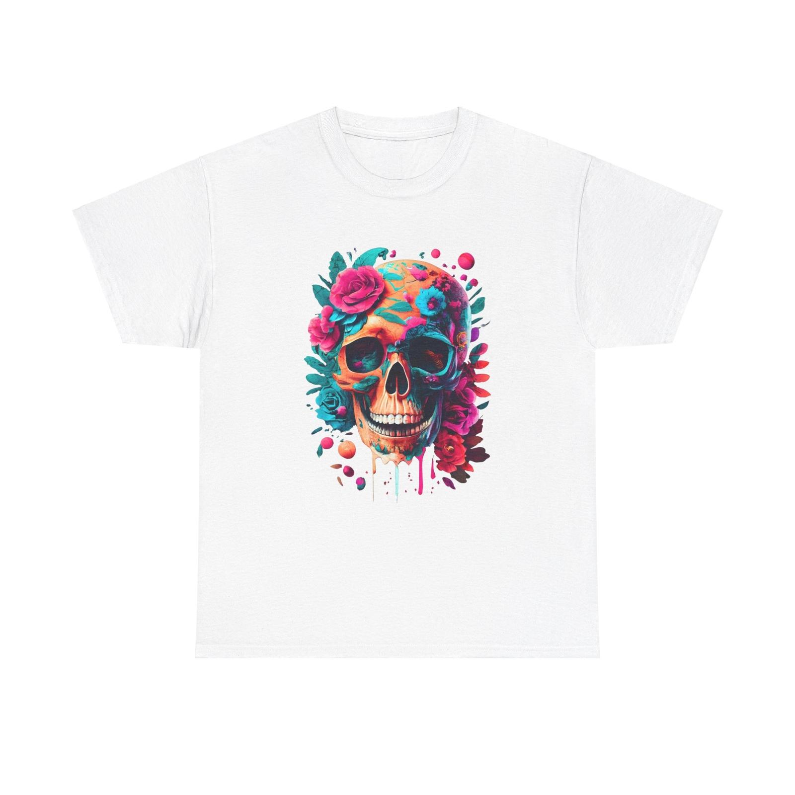 

Fun Colorful Flower Skull Design for Men and Women 5XL різнокольоровий