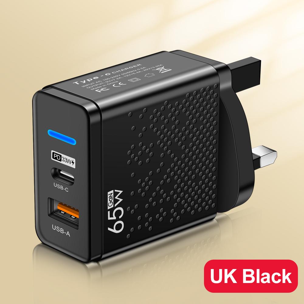 Total 65W USB Charger PD Type C Fast Charging Mobile Phone Charge Adapter For iPhone Xiaomi  Samsung PD Quick Charge QC3.0