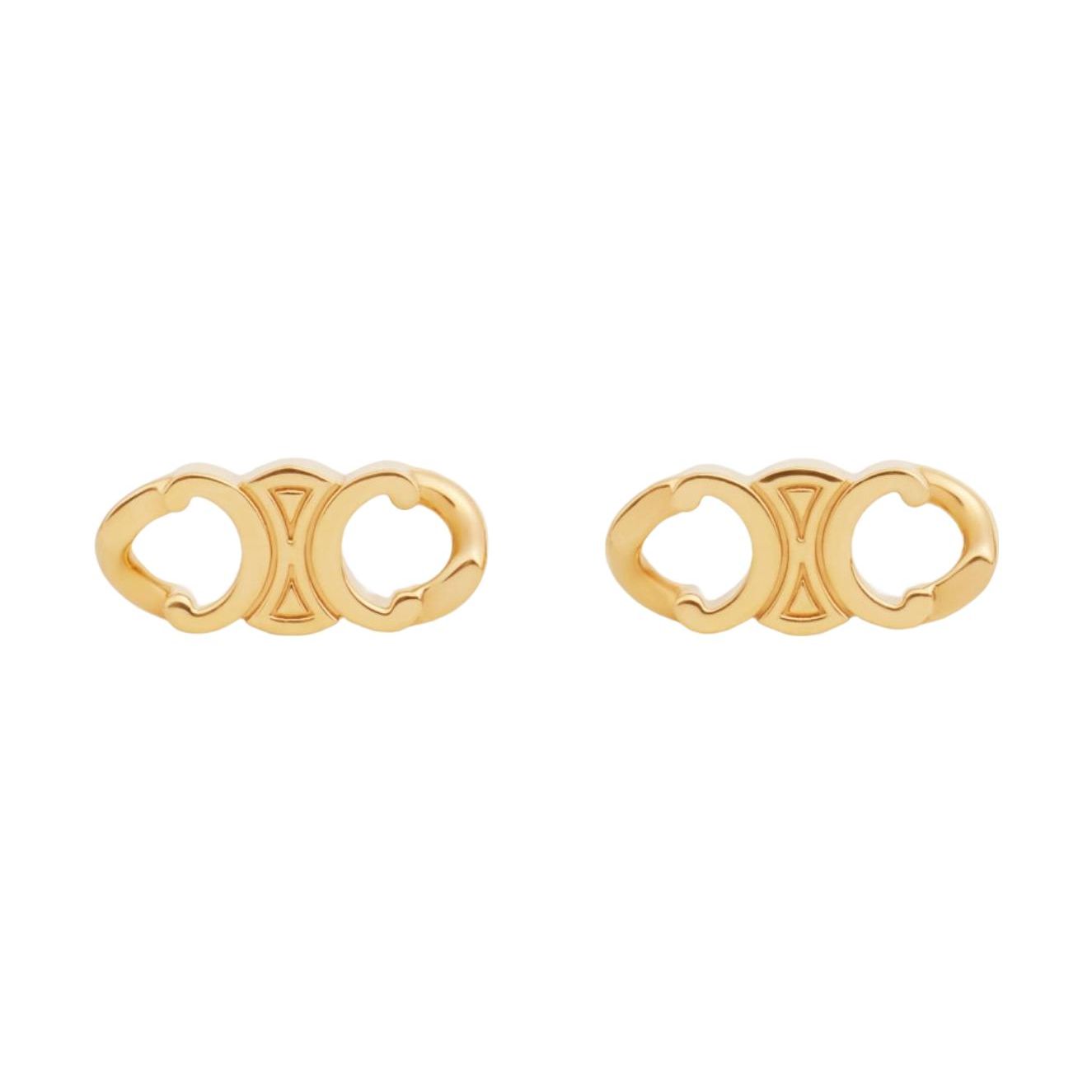 

Сережки Celine Triomphe Gourmette з латуні Жіночі сережки Золото 460BL6BRA-35OR Gold-Box/Dust Bag Random Shipment