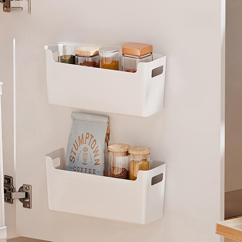 

2 шт. настенных ящиков для хранения, модульный настенный органайзер с оптимизацией вертикальной поверхности - система крепления без инструментов белый