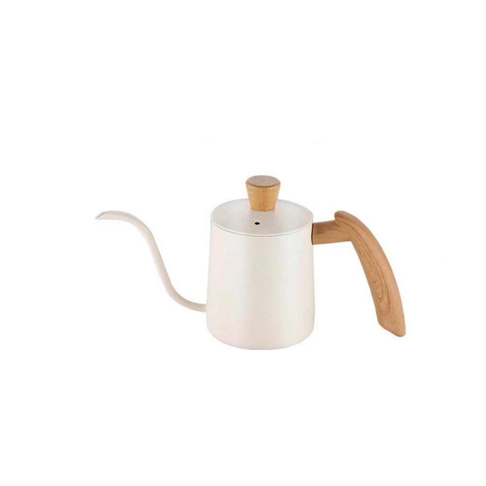 

350/600 ML Gooseneck Coffee Pot 304 Stainless Steel Hand Brewing Coffee Kettle Kitchen 350ML білий