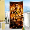 Star Player Customize Text Beach Towel Super Soft Microfiber Quickdry Fabric Perfect for Traveling Yoga Camping and Swimming