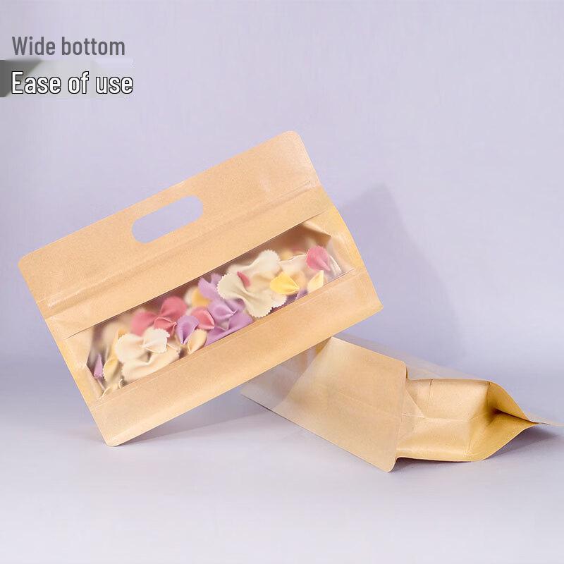 Handun Kraft Paper Food Storage Bags with Window