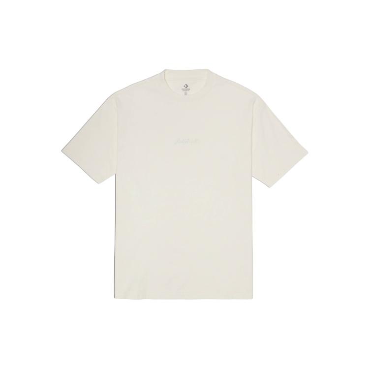 Converse Jack Purcell Washed Retro Loose Knit Short Sleeve Couple Style Creamy White Men s 10022515-A01 L