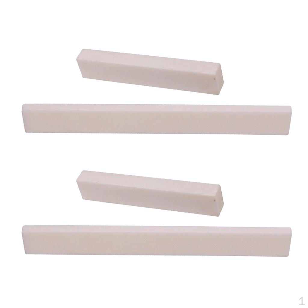 

4x Белые заготовки для порожка и седла гитары для электроакустической классической
