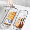 Cooker King 304 Stainless Steel Chopstick & Utensil Holder with Drain
