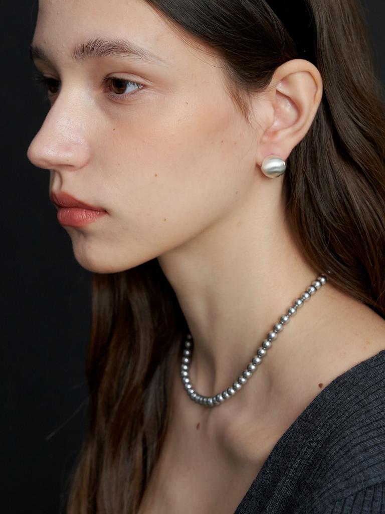 Love Me Monster Pure Chic Ball Earrings M_Sv (L233Mer050)