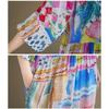 DIMANAF New 2026 Summer Beach Women Plus Size Fashion Lady Long Dress Loose Oversize Maxi Floral Print Cotton