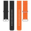 For Garmin Vivoactive 4/Garmin Venu 2 Universal 22mm Silicone Watch Strap Wavy Design Double Color Watchband
