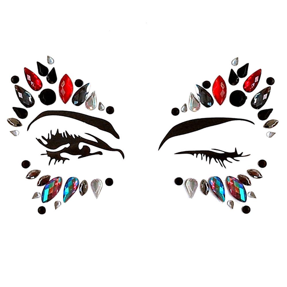 Goedkope Face Gems Adhesive Glitter Jewel Wedding Festival Rave Party