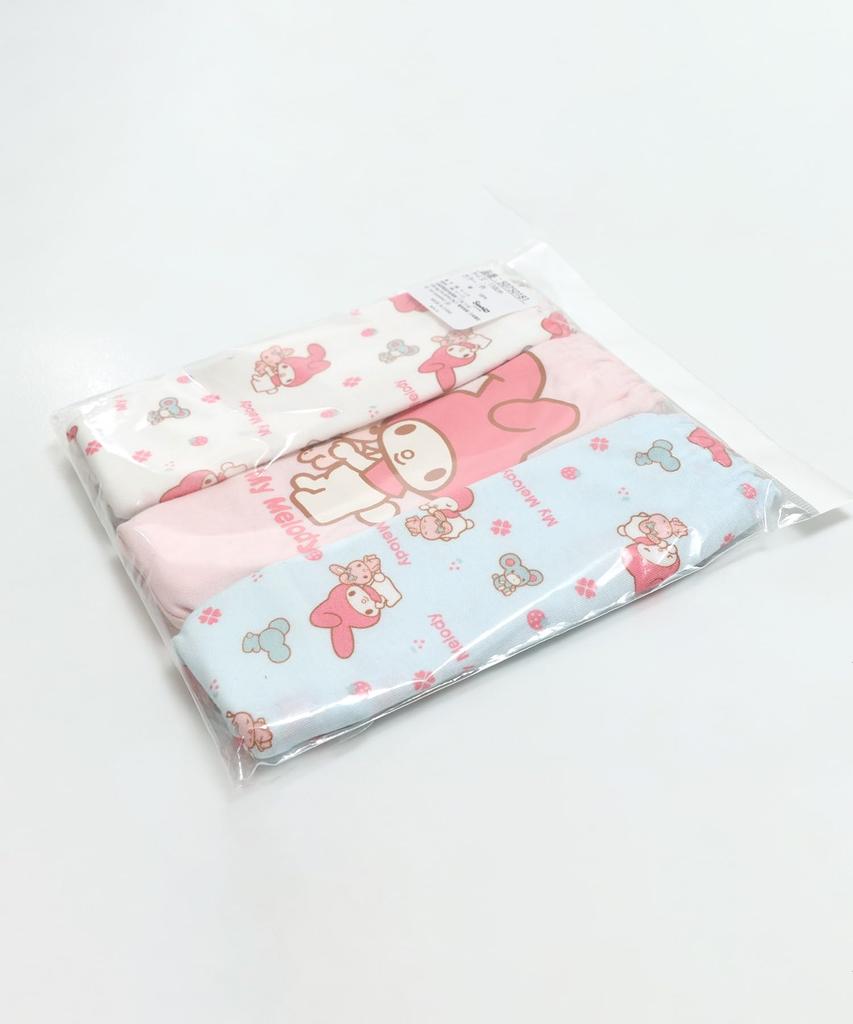 chil2 Hello My Kids' Panties, Kitty, Melody, Kuromi, Sanrio, All-Over Print, 3-Piece Set, Girls, 50750381-110PI